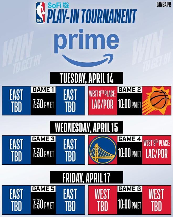 太阳锁定西部第七 勇士跌至第十附加赛对阵出炉